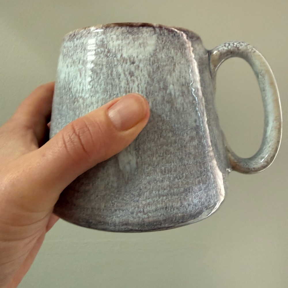 Barcela Made In Portugal Blue/Lavender Pottery Mug Speckled Glaze Artisan - Picture 4 of 10